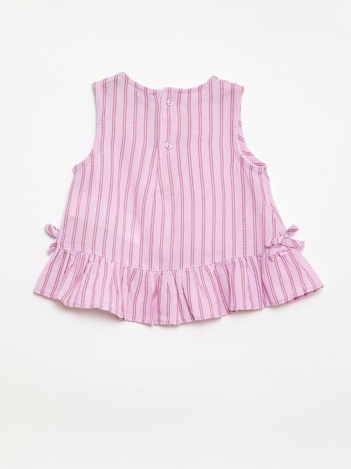 Blusa senza maniche con volant e fiocchi - Kiabi