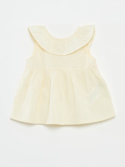 Blusa senza maniche con volant sul davantino - Kiabi