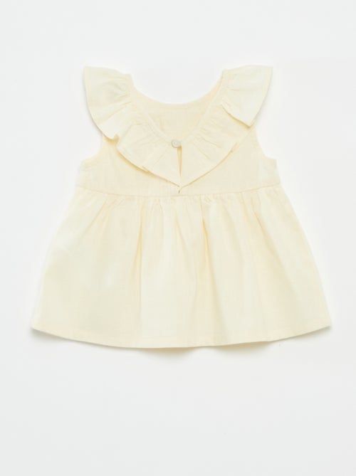 Blusa senza maniche con volant sul davantino - Kiabi