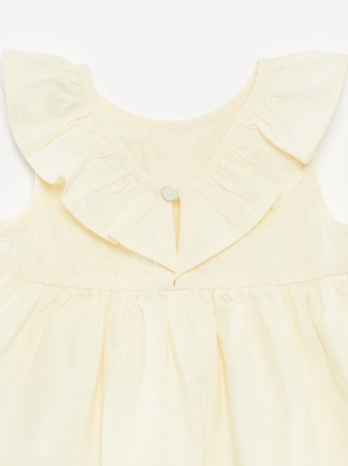 Blusa senza maniche con volant sul davantino - Kiabi