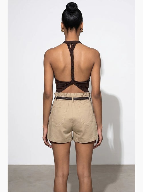 Blusa senza maniche e senza schiena con scollo a cappuccio dilvin - Kiabi