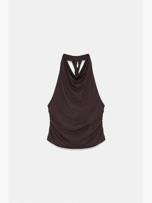 Blusa senza maniche e senza schiena con scollo a cappuccio dilvin - Kiabi