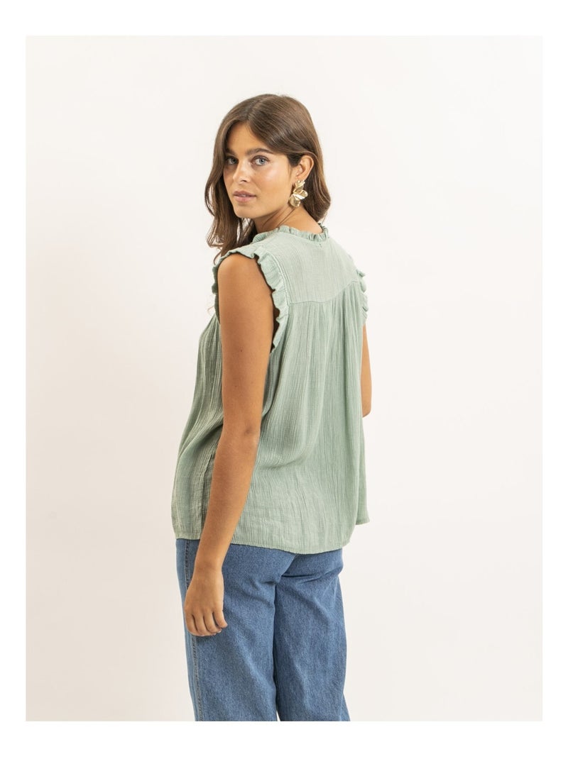 Blusa senza maniche FUJELIA Verde pistacchio - Kiabi