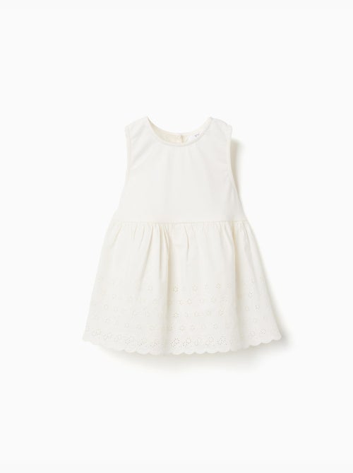 Blusa senza maniche in cotone con ricamo inglese - Kiabi