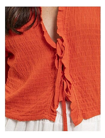 Blusa senza maniche smock OZAKIA
