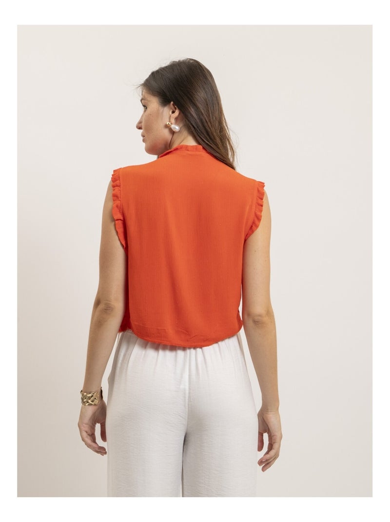 Blusa senza maniche smock OZAKIA Arancione - Kiabi