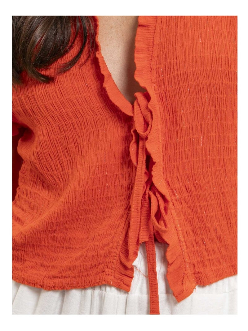 Blusa senza maniche smock OZAKIA Arancione - Kiabi