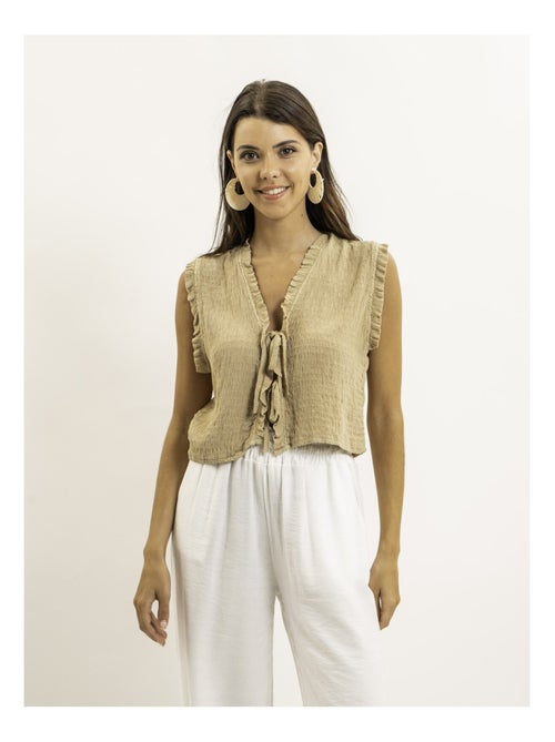 Blusa senza maniche smock OZAKIA - Kiabi