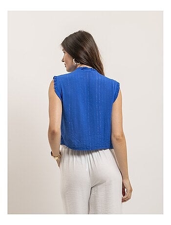 Blusa senza maniche smock OZAKIA