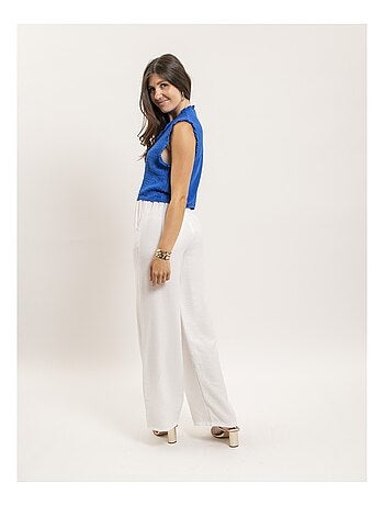Blusa senza maniche smock OZAKIA