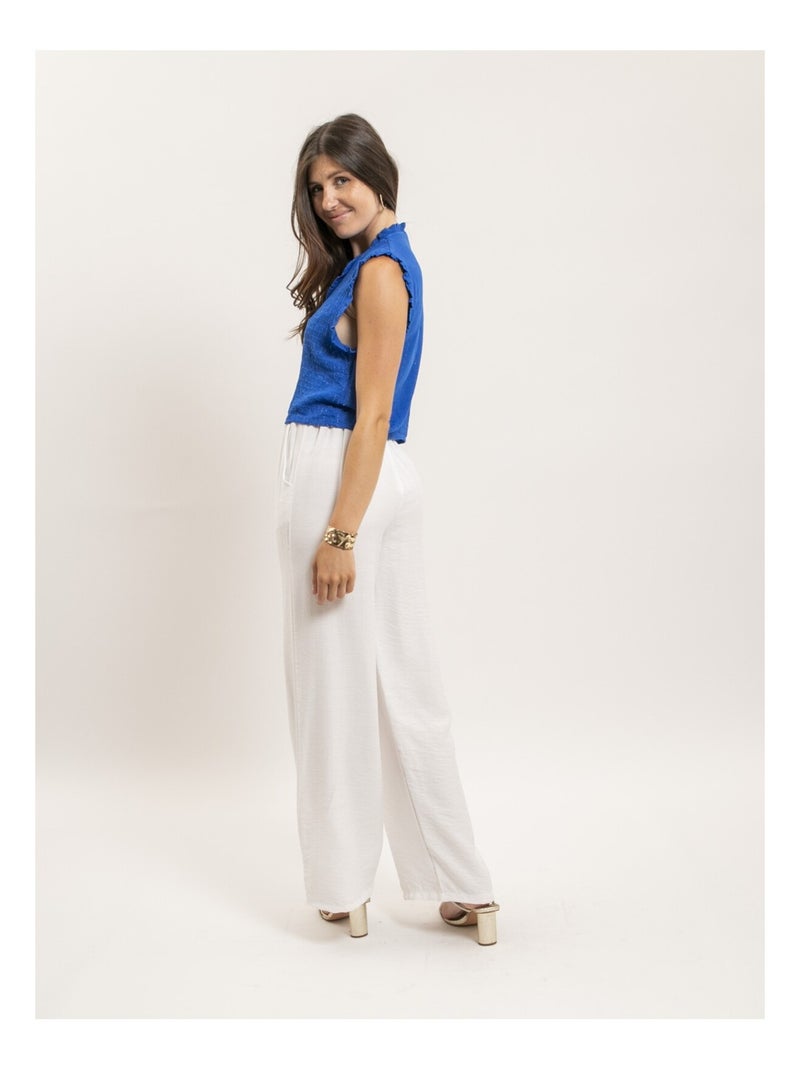 Blusa senza maniche smock OZAKIA Blu reale - Kiabi