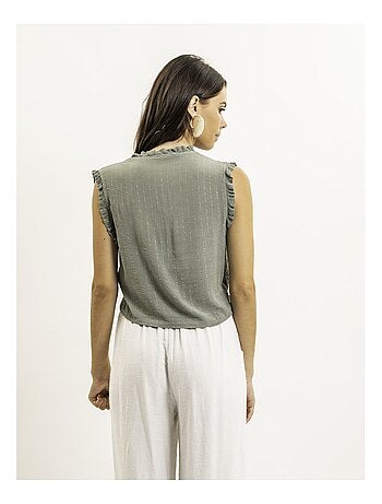 Blusa senza maniche smock OZAKIA