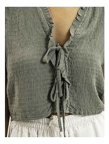 Blusa senza maniche smock OZAKIA