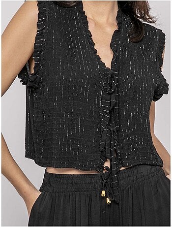 Blusa senza maniche smock OZAKIA