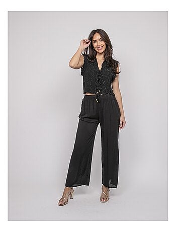Blusa senza maniche smock OZAKIA