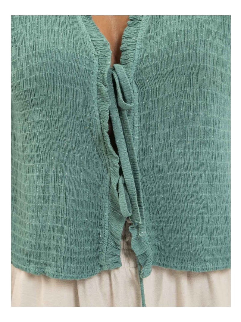 Blusa senza maniche smock OZAKIA Verde pistacchio - Kiabi