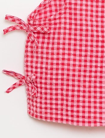 Blusa senza maniche vichy