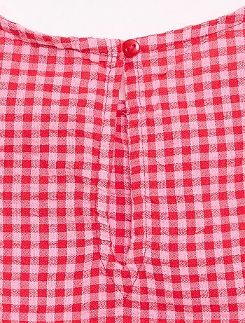 Blusa senza maniche vichy