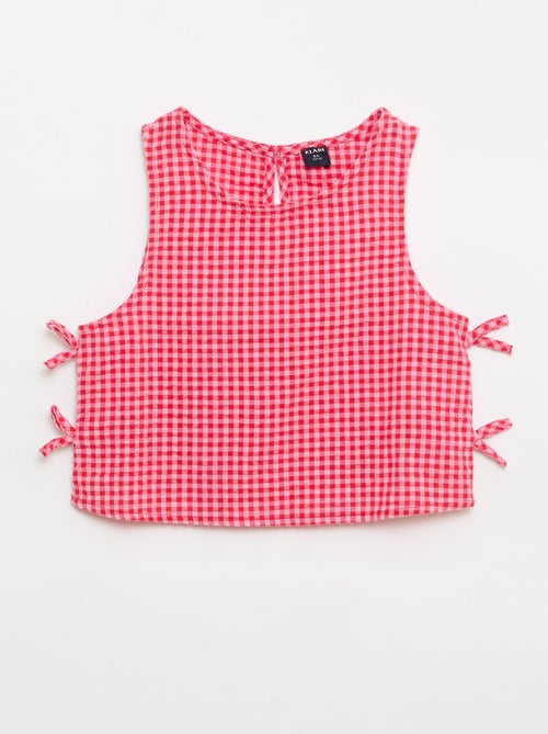 Blusa senza maniche vichy - Kiabi