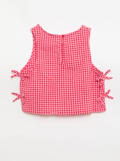 Blusa senza maniche vichy - Kiabi