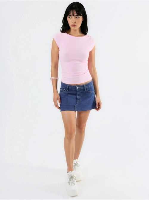 Blusa slim fit con scollo a barca busem - Kiabi Blusa slim fit con scollo a barca busem - Kiabi