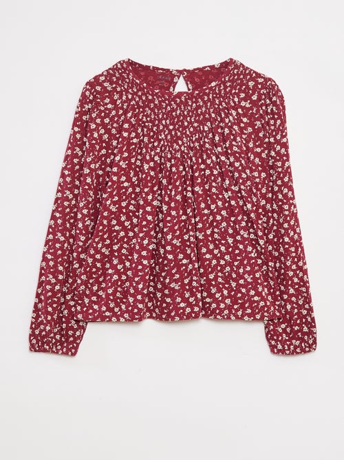 Blusa stampata in tessuto effetto crêpe - Kiabi