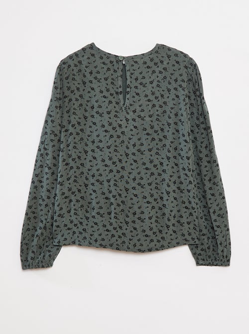 Blusa stampata in tessuto effetto crêpe - Kiabi