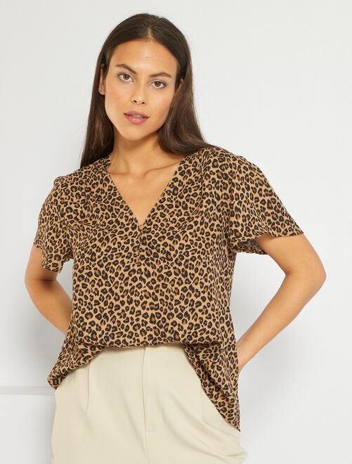 Blusa stampata - MARRONE - Kiabi - 12.00€