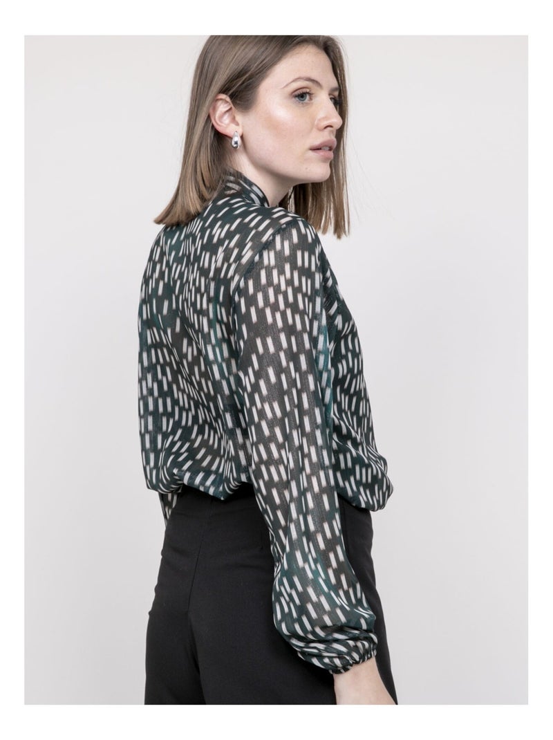 Blusa stampata ODIVINE Verde - Kiabi