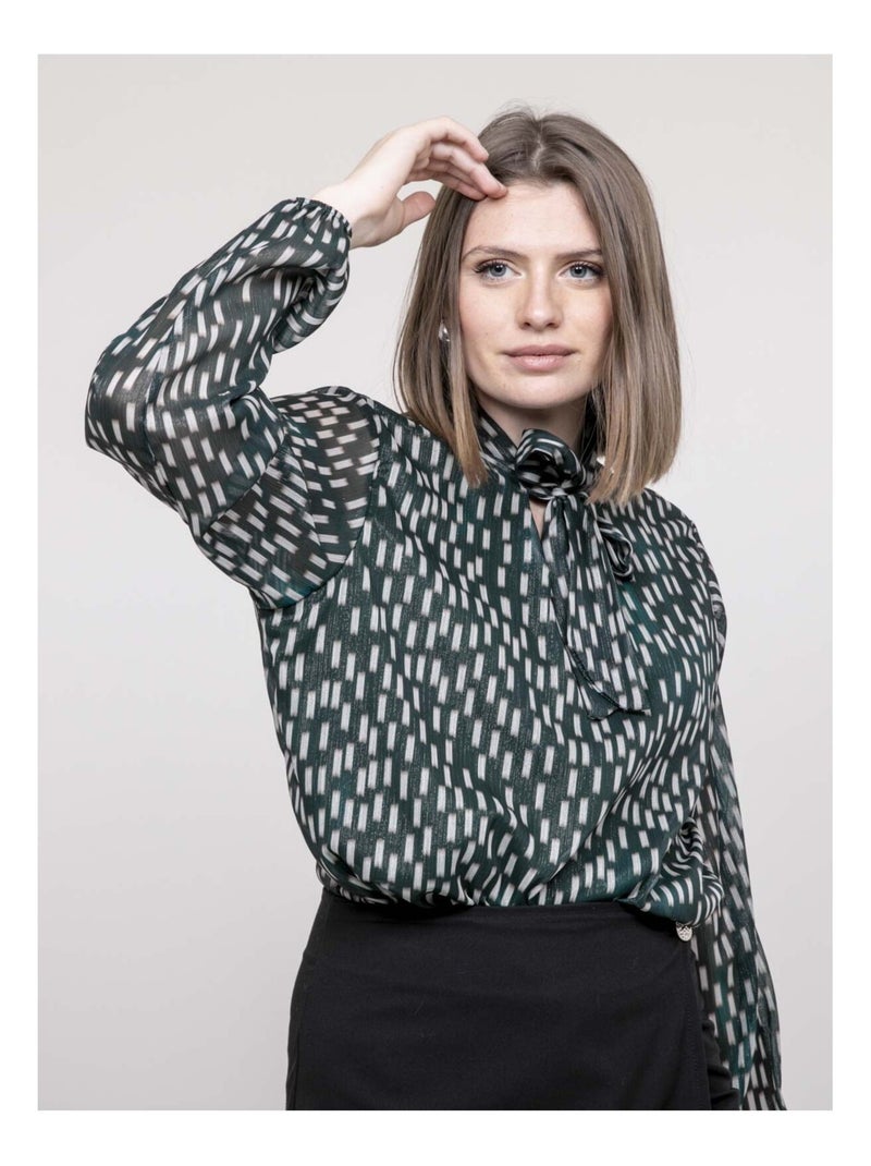 Blusa stampata ODIVINE Verde - Kiabi