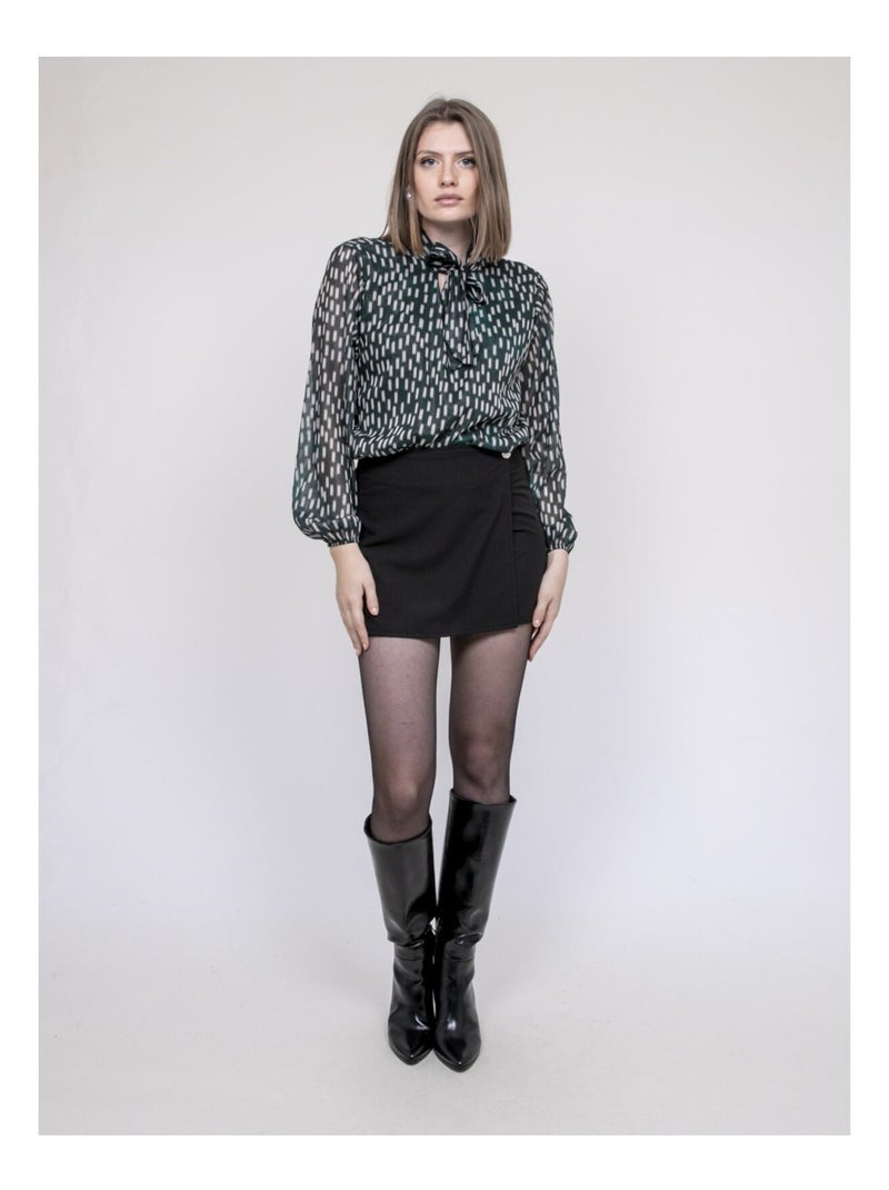 Blusa stampata ODIVINE Verde - Kiabi