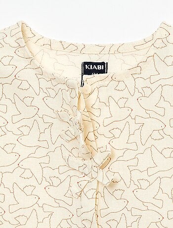 Blusa stampata 'uccelli'