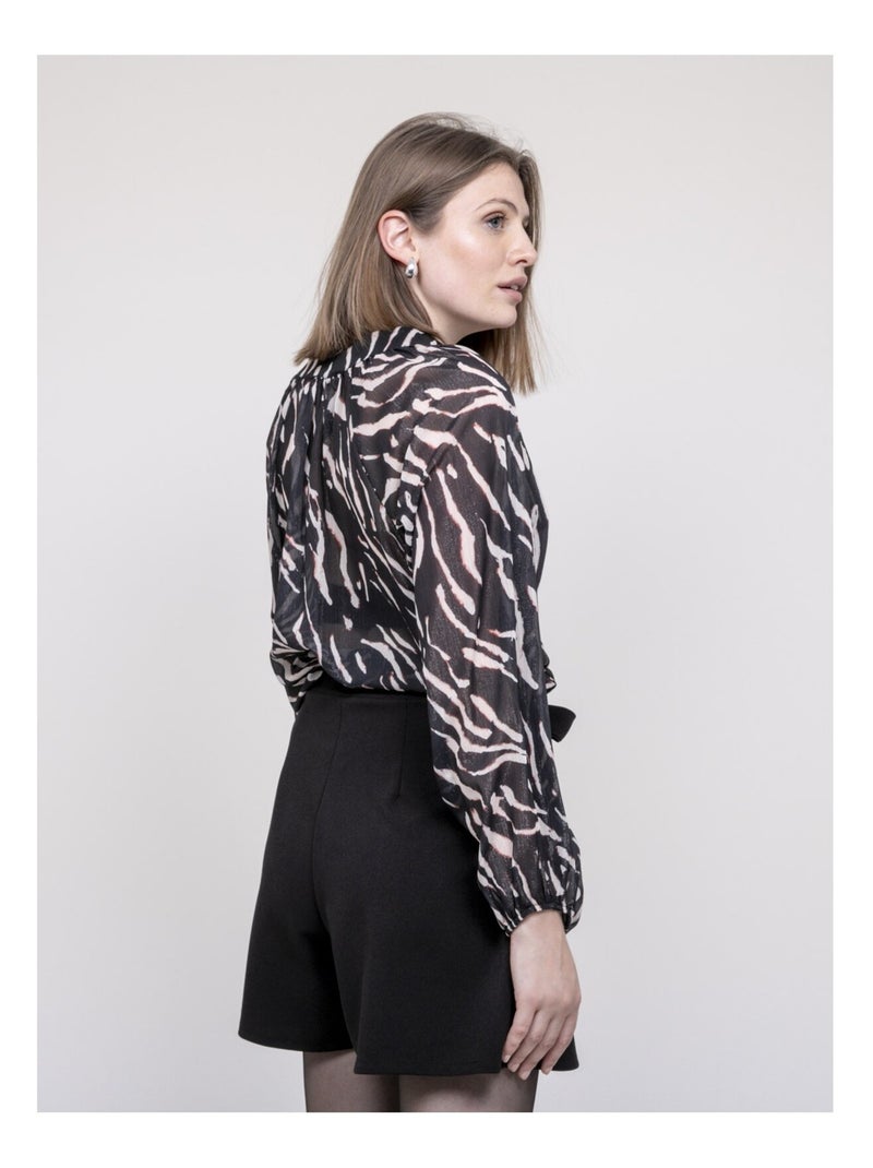 Blusa stampata zebrata ONORINA Nero - Kiabi