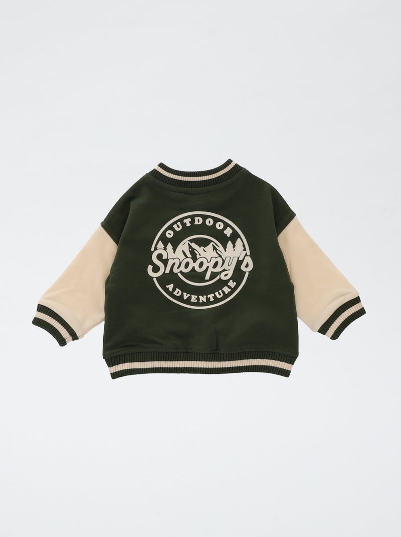 Blusa stile college 'Snoopy' Verde - Kiabi