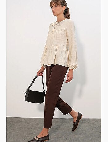 Blusa testurizzata nodo davanti bdart