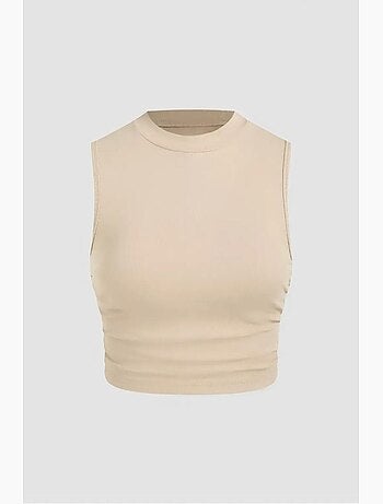 Blusa tinta unita con dettagli arricciati hiccup