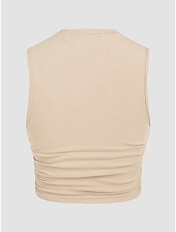 Blusa tinta unita con dettagli arricciati hiccup