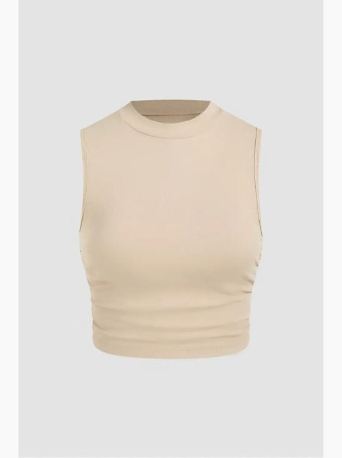 Blusa tinta unita con dettagli arricciati hiccup - Kiabi Blusa tinta unita con dettagli arricciati hiccup - Kiabi