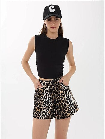 Blusa tinta unita con dettagli arricciati hiccup