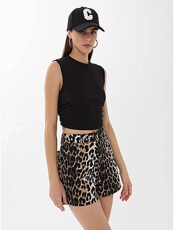 Blusa tinta unita con dettagli arricciati hiccup