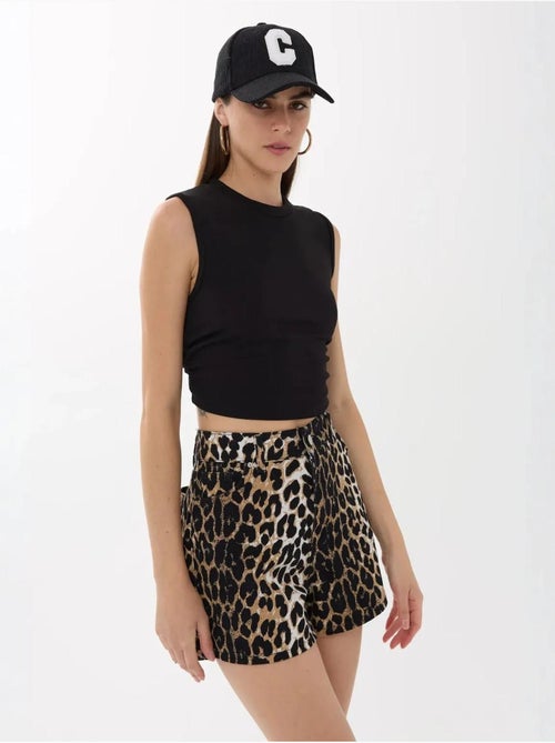 Blusa tinta unita con dettagli arricciati hiccup - Kiabi Blusa tinta unita con dettagli arricciati hiccup - Kiabi