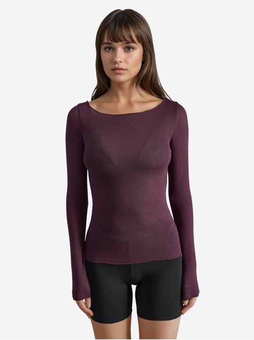 Blusa ultraleggera in misto cashmere con scollo a barca hiccup - Kiabi