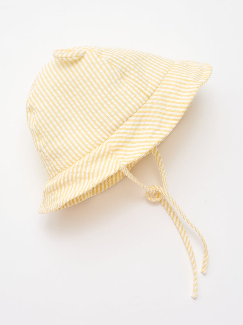 Bob a righe con piccole orecchie Giallo - Kiabi