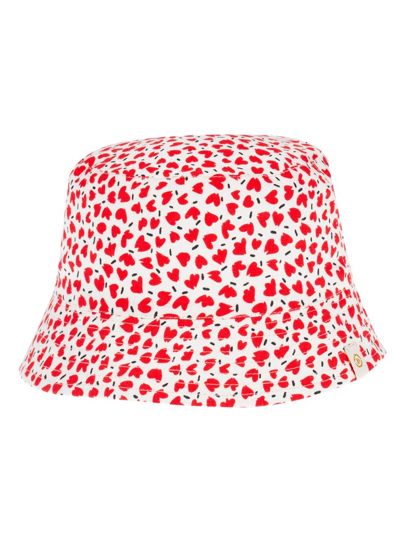 Bob Bob cœurs unisex bambino Isotoner Bianco Rosso - Kiabi