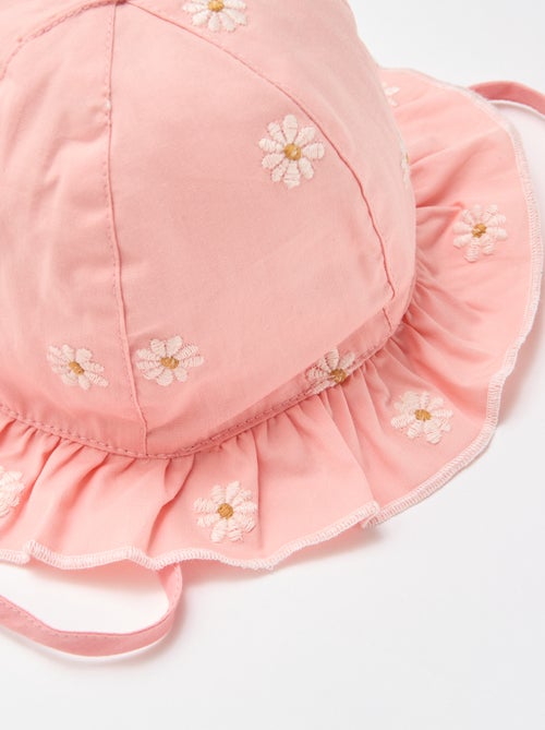 Bob con volant e fiori ricamati - Kiabi