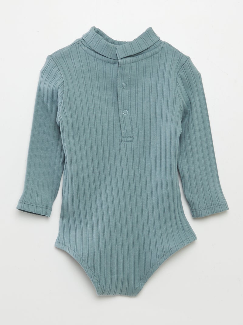 Body a coste collo a dolcevita BLU - Kiabi