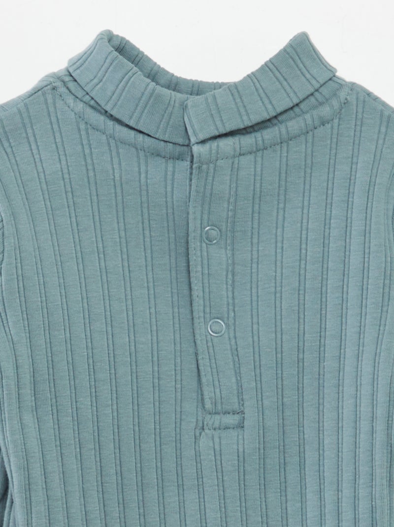 Body a coste collo a dolcevita BLU - Kiabi