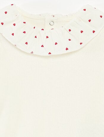 Body a costine con colletto