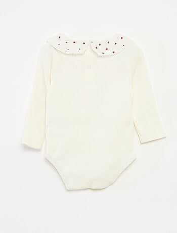 Body a costine con colletto