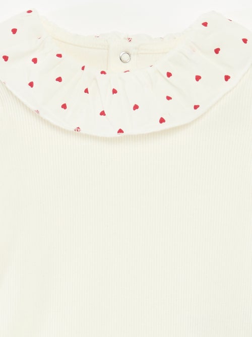 Body a coste con colletto - Kiabi